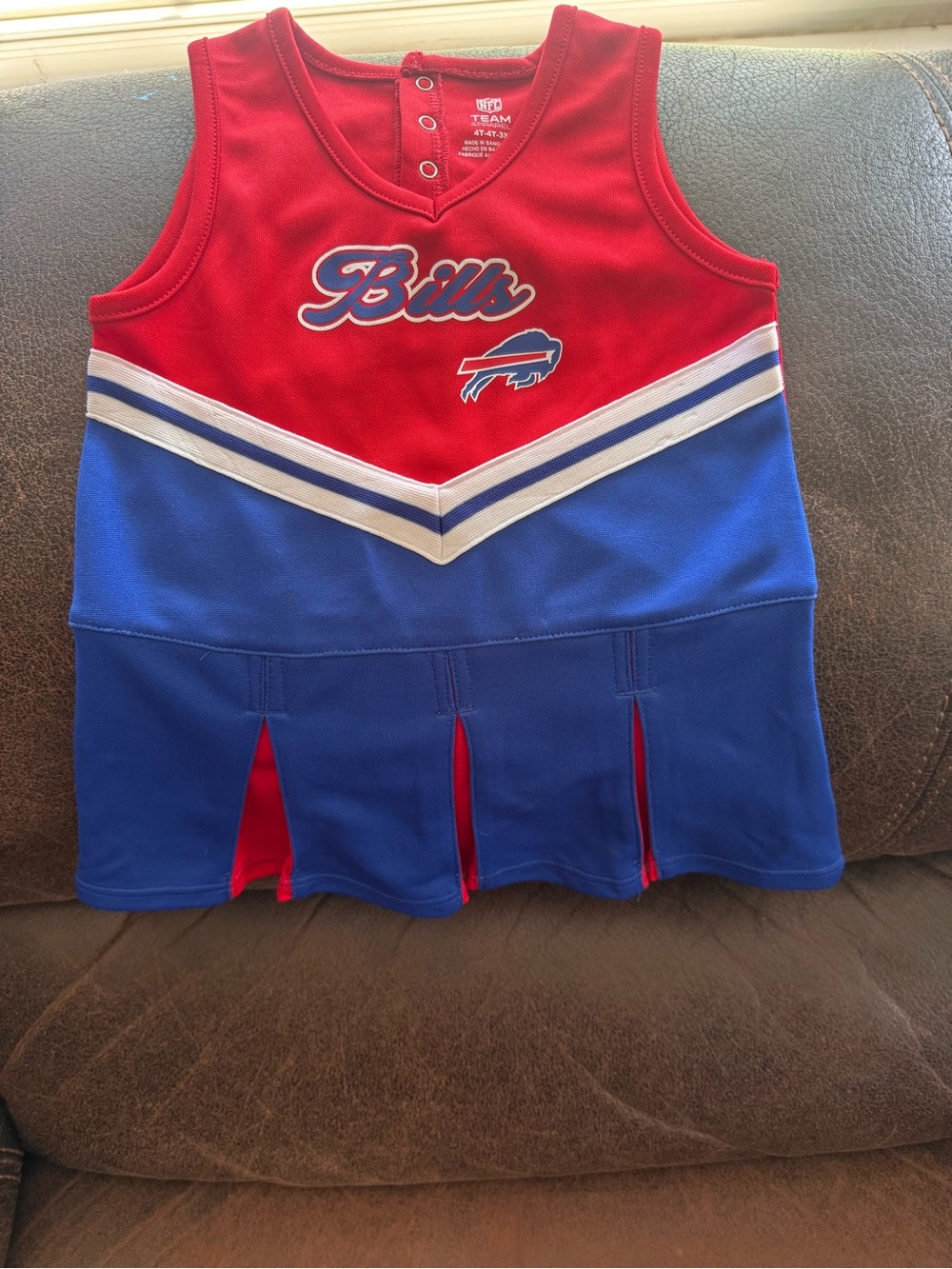 NFL Buffalo Bills Kids Cheer Dress - Red & Blue